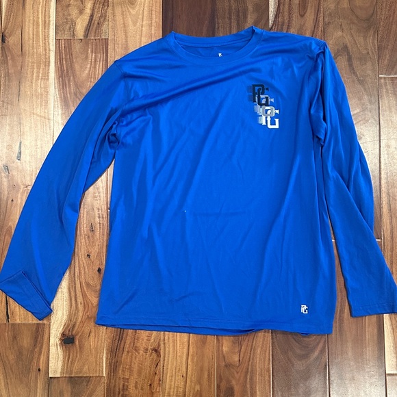 Men's Blue Perfect Game Long Sleeve Shirt - Picture 1 of 6